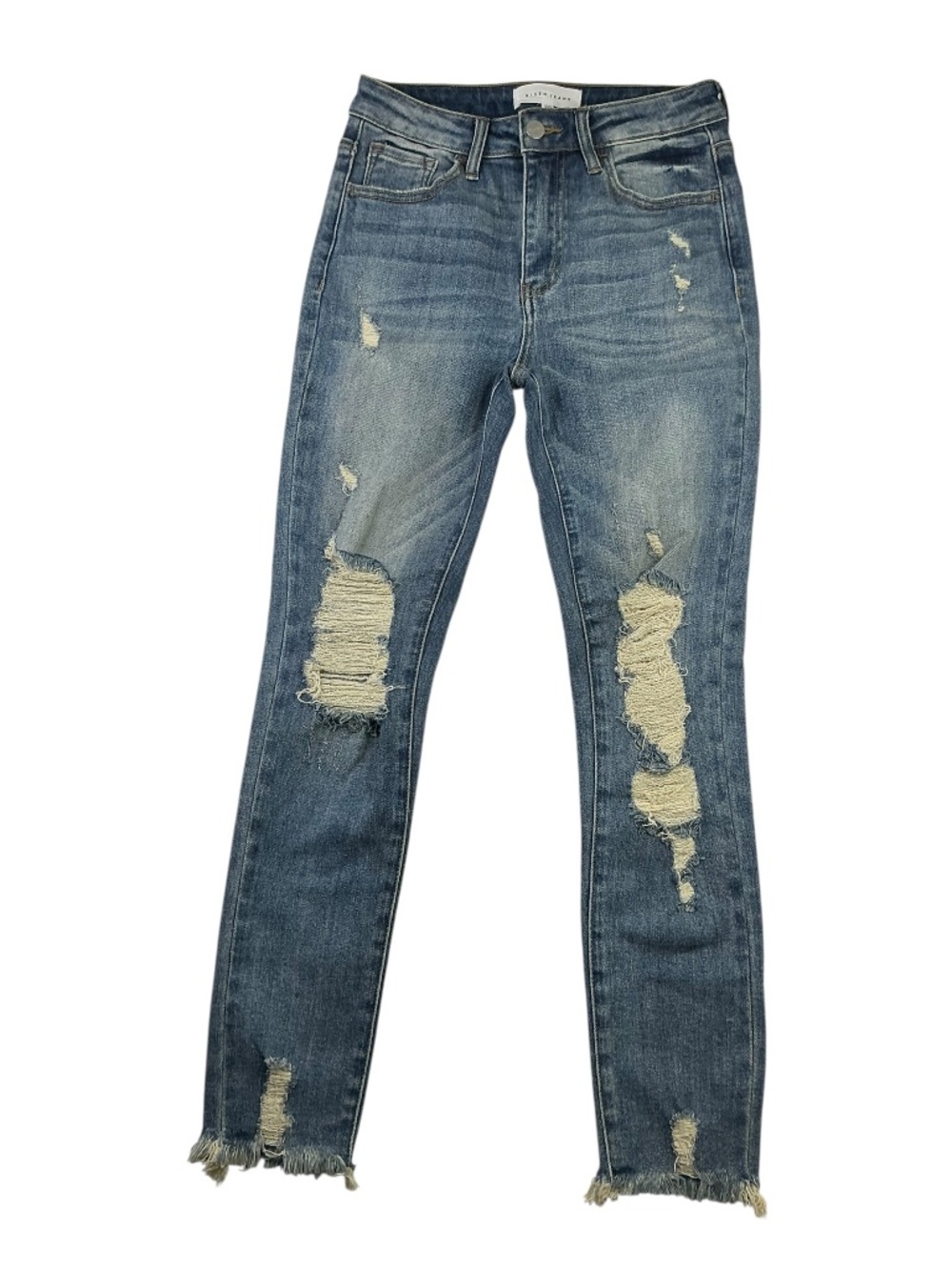 Risen Los Angeles Distressed Skinny Jeans Light Wash